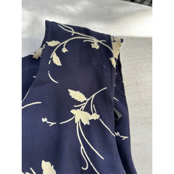 NWT E.D. Michaels by Melanie Druker Vintage Navy Floral Midi Dress Size 12 Boho - Picture 7 of 10